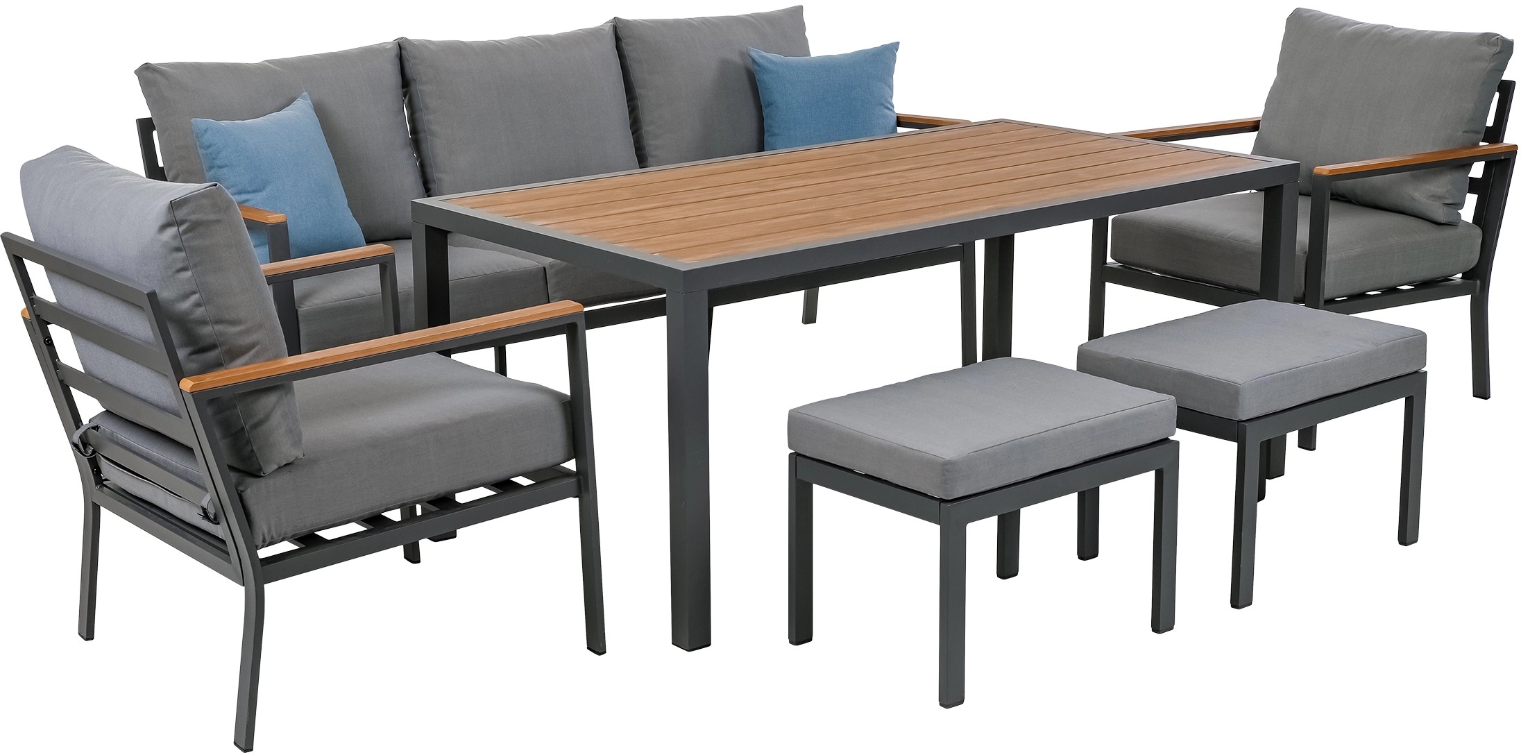 greemotion Set mobili Balcone da 3 Pezzi Lyon, Set 2 sedie e tavolino