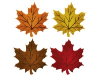 Untersetzer Ahornblatt aus Filz 4-fach assortiert