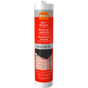 OBI Bitume pour toiture, noir, cartouche de 310ml pour réparations et étanchéité.