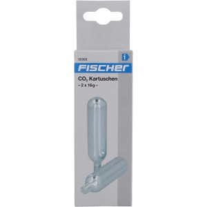 Fischer Cartouches CO2 lot de 2 pour pneus de vélo, réparation et pièces détachées.