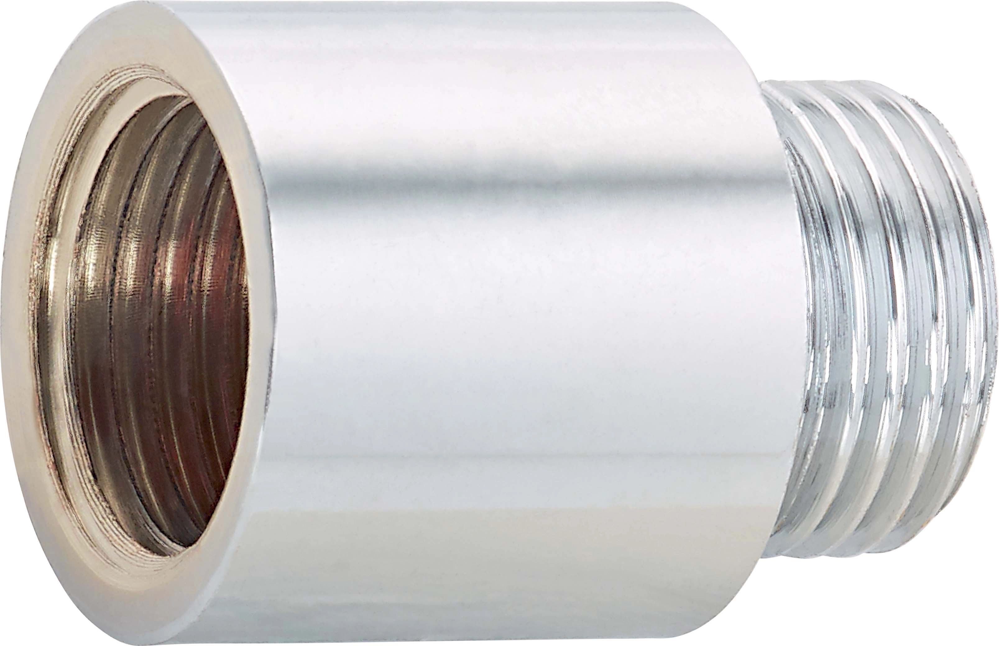 Rallonge de robinet Chrome 18,6 mm (Rp 1/2) / 21 mm (R 1/2) / 25
