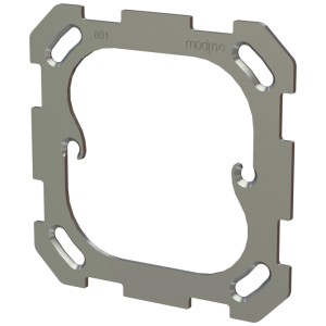 Piastra di fissaggio Modino Priamos bianca per dispositivi a incasso, interasse fori 52mm.