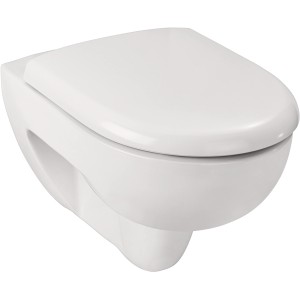 Sedile WC Wenko Exclusive bianco, compatibile con Geberit Renova 1, con chiusura ammortizzata.