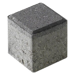 Pierre de remplissage pour dalle alvéolée en béton anthracite, idéale pour le marquage des places de parking.