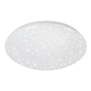 Plafonnier LED ciel étoilé blanc, Ø 39 cm, pour une ambiance chaleureuse.