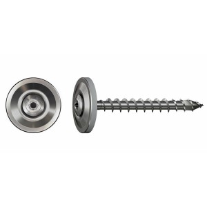 Vite Spax Spengler A2, 4,5x45mm, con testa svasata e rondella di tenuta, adatta per applicazioni esterne e su tetti.
