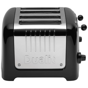 Tostapane Dualit Lite nero a 4 fette, ideale per toast e altro.