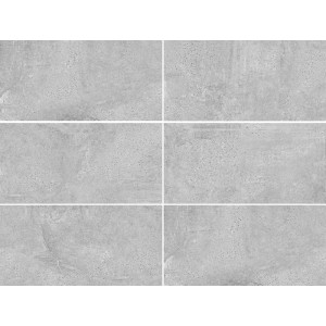 Piastrelle da pavimento in gres porcellanato grigio opaco, formato 59,8x119,8 cm, per interni ed esterni.