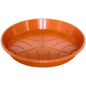 Sottovaso standard Geli color terracotta, Ø 20,5 cm per vasi da fiori.