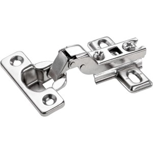 Cerniera mini Hettich per montaggio a pannello centrale (15-22mm), ferramenta per mobili in metallo.