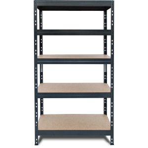 Scaffale per carichi pesanti Ar Shelving, antracite, 5 ripiani. Scaffale ad incastro per cantina, garage o officina.
