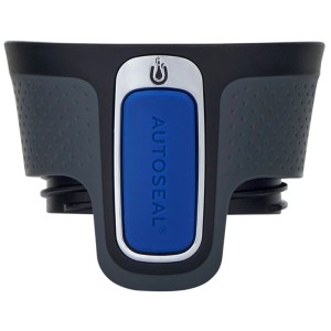 Coperchio del thermos Contigo West Loop in acciaio inox blu con chiusura Autoseal.
