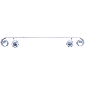Main courante en fer forgé galvanisé à chaud, 800 mm avec 2 supports pour escaliers et rampes.