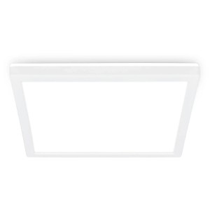 Plafonnier LED carré blanc Briloner Kada, 2400 lumens, lumière blanche neutre.