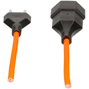 Rallonge orange TD H05VV-F3G1.5, Type12/Type13, longueur 10m pour une utilisation flexible.
