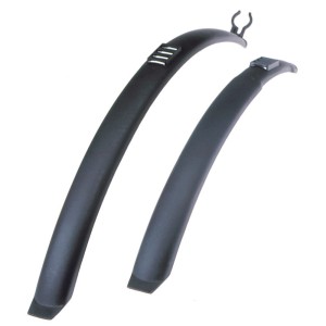 Garde-boue noirs pour vélos 26-28 pouces, ensemble avant et arrière.