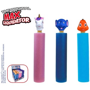 Pistolets à eau Animal Blaster, assortis : licorne, éléphant et poisson en rose, bleu et turquoise.