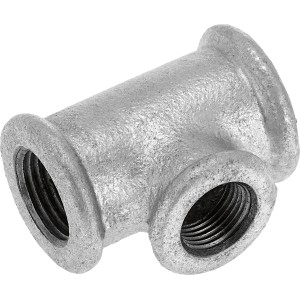 Raccordo a T LUX in ghisa malleabile, 18,6 mm x 14,9 mm, per impianti idraulici e di riscaldamento.