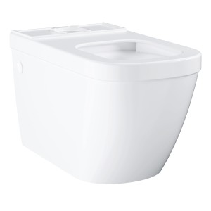 Grohe Euro Ceramic vaso WC a terra combinato in bianco alpino, senza brida per una facile pulizia.