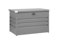 Beliani Auflagenbox Cebrosa Stahl Grau (HxBxT) 60 x 100 x 62 cm
