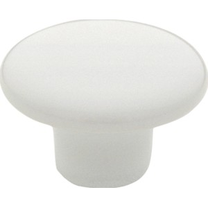 Pomello per mobili SP1 bianco in porcellana per armadi e cassetti.