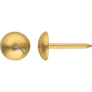LUX Polsternagel, vermessingt, 8 mm, 55 Stück. Nagel mit breitem Kopf für Polsterarbeiten.