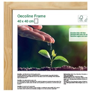 Cornice Oecoline in legno naturale, 40x40 cm. Ideale per foto e immagini.