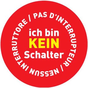 Segnale: Non sono un interruttore. Adesivo rosso per pulsante.