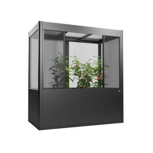 Serre Biohort Florentina pour potager surélevé, 2x0,5 m, gris quartz métallisé. Accessoire pour potagers surélevés.