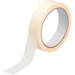 Rouleau de ruban de masquage crêpé plat, 33 m x 24 mm, pour peinture.