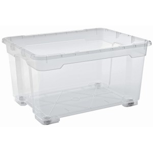 Box multiuso trasparente OBI Santos Oversize con ruote, 140 l, per stoccaggio e trasporto.
