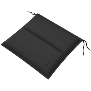 Coussin d'assise Doppler City D. 4412 anthracite avec piqûres longitudinales, 48x48 cm, épaisseur 6 cm.