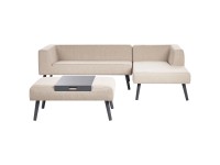 Beliani Garten-Ecksofa mit Tisch Sorrivoli Beige