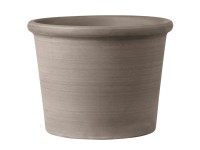 Deroma Vaso Cilindro Bordato Primitivo Terracotta Grafite Ø 38,4 cm