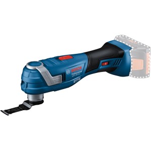 Outil multifonction Bosch Professional GOP 18V-34 en bleu avec accessoire.