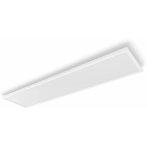 Weißes Philips Hue Surimu LED Panel, 120x30 cm, für Deckenmontage. Smarte Beleuchtung für Wohnräume.