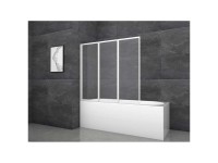 Aurlane Badewannen-Faltwand White Star 3-flügelig Weiss 130 x 120 cm Aurlane Badewannen-Faltwand White Star 3-flügelig Weiss 130 x 120 cm