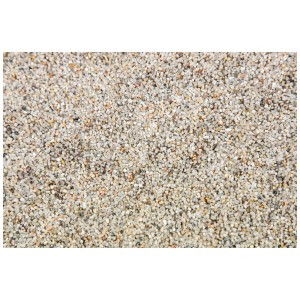 Gros plan du sable de filtration au quartz Steinbach, granulométrie 0,7-1,2 mm, pour systèmes de filtration de piscine.