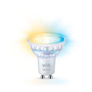 Lampadina LED WiZ GU10, Tunable White, 4.7W, vetro. Controllo smart dell'illuminazione per la tua casa.