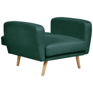 Beliani Poltrona Florli in legno/poliestere verde scuro