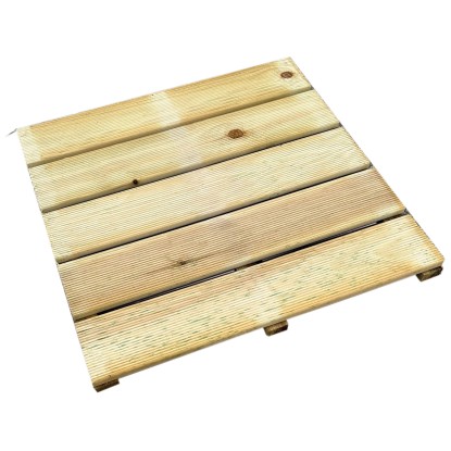 Holzfliese geriffelt druckimprägniert 50 x 3,2 x 50 cm