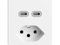 Feller Kleinkombi Ladesteckdose EdizioDue IP20 / 2 x USB-Typ-C Weiss Feller Kleinkombi Ladesteckdose EdizioDue IP20 / 2 x USB-Typ-C Weiss