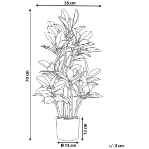 Pianta artificiale Magnolia in vaso, Ø 35cm, altezza 70cm. Pianta decorativa per un'atmosfera accogliente.