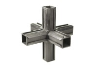 XD-Rohrverbinder Kreuzstück mit 2 Abgängen Schwarz für Ø 20 mm