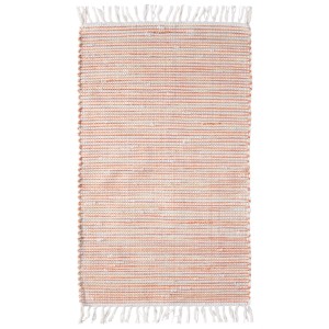 Tappeto in lana Kentucky arancione, 60x120 cm, con frange.