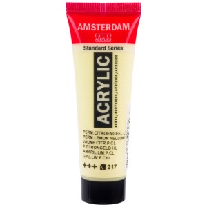 Tube de peinture acrylique Amsterdam Standard Jaune Citron Clair 20ml.