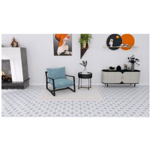 Esempio di posa: Piastrella decorativa Casablanca Asolo opaca e smaltata in stile retrò, 20x20 cm.