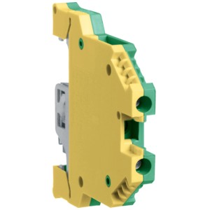 Morsetto PE giallo/verde, 4 mm², per guide DIN in quadri di distribuzione e controllo.