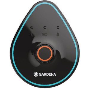 Dettaglio dell'unità di controllo Gardena 9 V Bluetooth per computer di irrigazione.