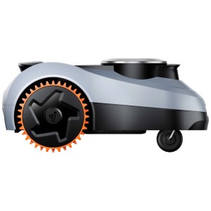 Navimow robot rasaerba i210E LiDAR, grigio con dettagli arancioni.